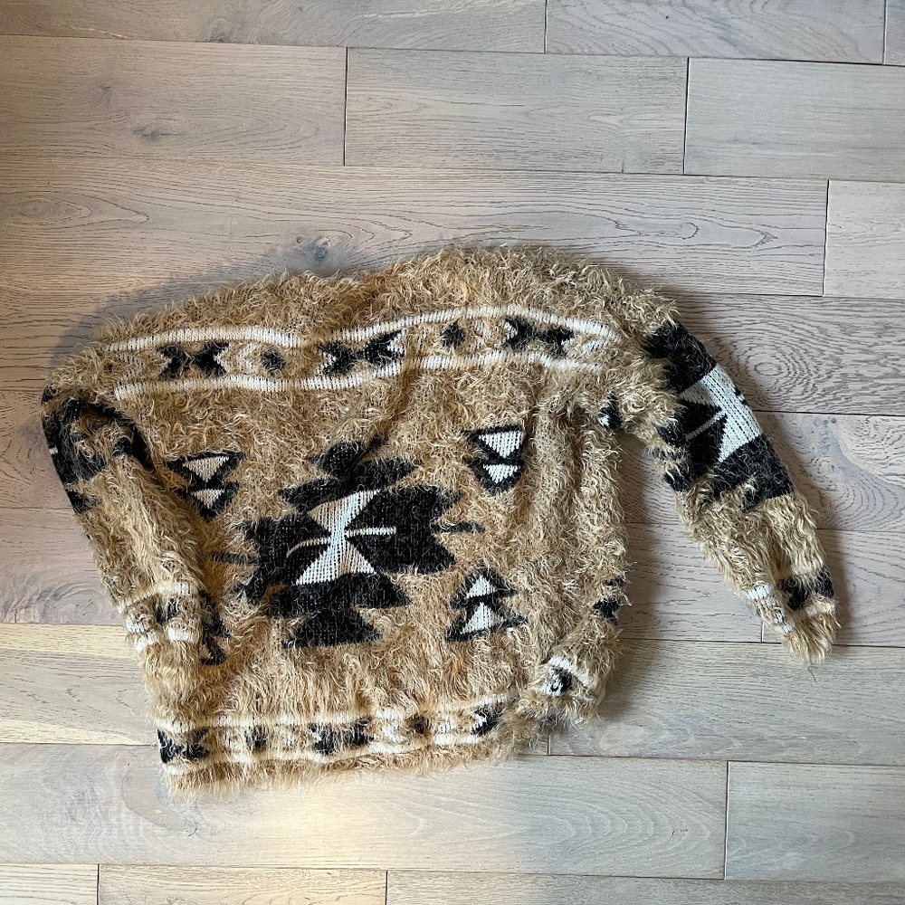 Boutique Tribal Fluffy Sweater